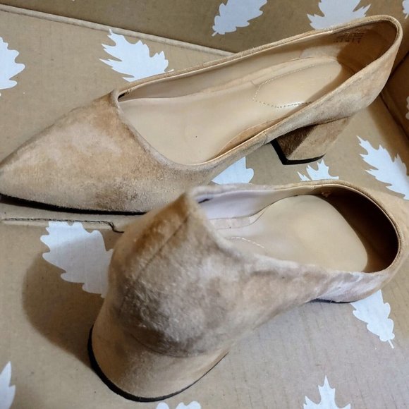Aldo Sevilassa Classic Suede Block Heel 7.5 Pointed Toe Slip On ~ Hardly Worn - Picture 4 of 9